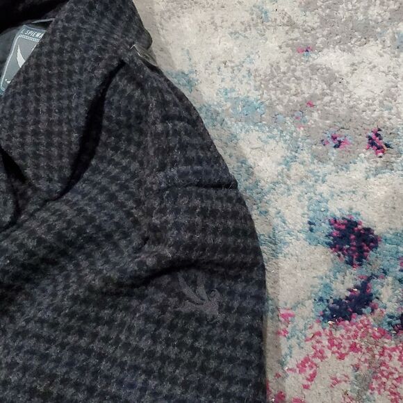 I Spiewak & Sons Wool Pea Coat with Houndstooth Pattern Size XL - Picture 6 of 16